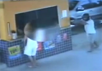 Polícia divulga as imagens do momento que o tenente Marcos José é morto em Capim Grosso