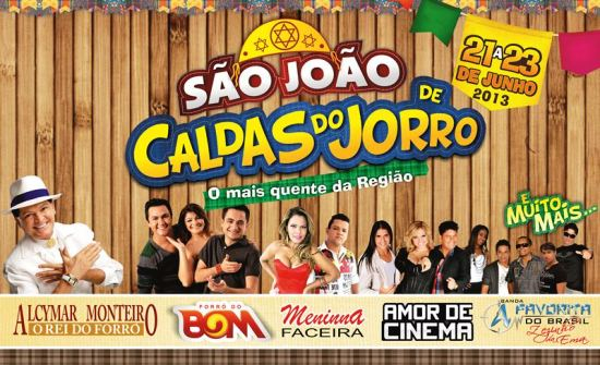 Caldas do Jorro: Prefeitura divulga atrações do Arraiá das Águas Quentes