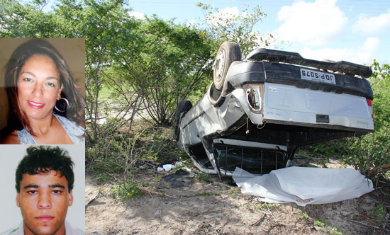 Dois jovens morrem em capotamento na BA 120 trecho Santaluz/Valente