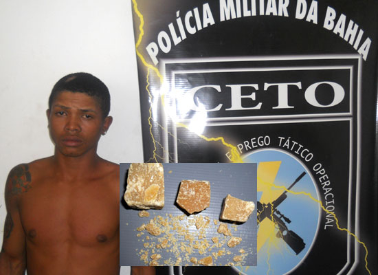 Homem é preso com grande quantidade de crack em Serrinha