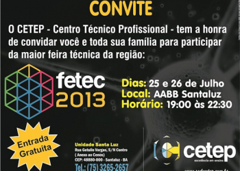 CETEP promoverá mais uma Feira Técnica em Santaluz