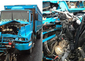 Colisão frontal entre caminhão e moto deixa dois mortos na BR 110 trecho Pombal/Cipó