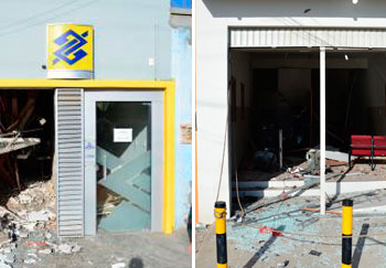 Cabaceiras do Paraguaçu: Duas agências bancárias são destruídas por assaltantes