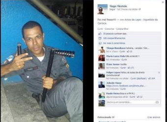 PM posta foto com cassetete quebrado com legenda “foi mal, fessor!” e gera indignação