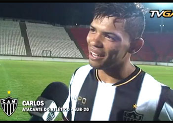 Jogando pelo Atlético Mineiro luzense marca 2 gols na vitória sobre o Santos pela Copa do Brasil Sub-20
