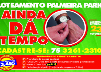 Loteamento Palmeira Park oferece Infra estrutura completa e uma grande área verde. Ganhe vantagens antes de comprar