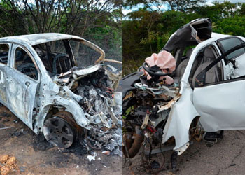 Vitória da Conquista – Colisão frontal mata enfermeira e advogado na BR 116