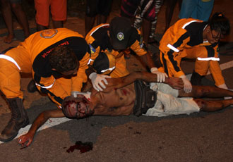 Coité – Homem é atropelado e transferido em estado grave – Veja o vídeo