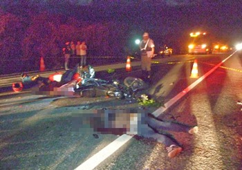 Jacobina – Duas motos colidem de frente e mata cinco pessoas na BR 324