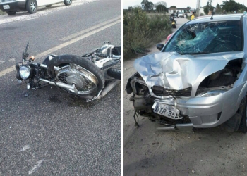 Adolescente de 15 anos fica gravemente ferida após bater moto em carro