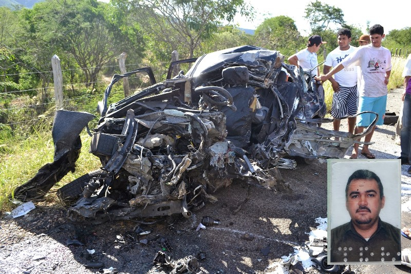 Motorista de Corsa morre em colisão com carreta na BR 407 próximo a Jaguarari
