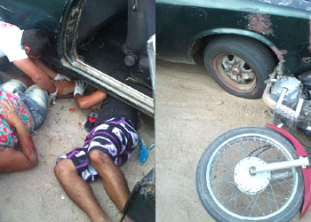 Coité: mulher é atropelada e fica presa debaixo de carro