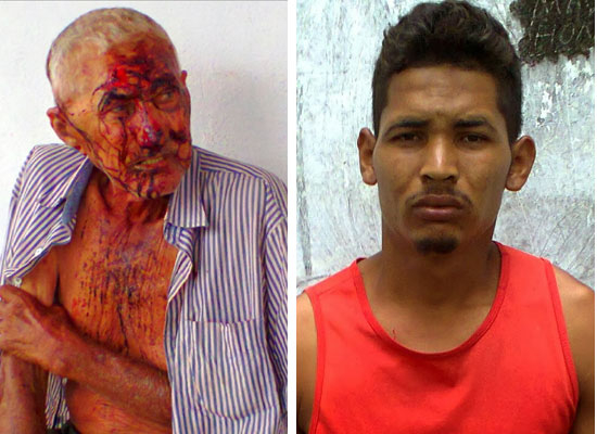 Homem é preso após espancar idoso de 84 anos