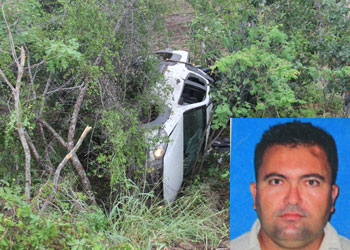 Coité – Comerciante perde controle de carro na BA 120, desce ribanceira e fica em estado grave