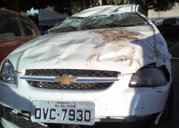 Duas mulheres morrem em capotamento na BR 324;cahorro pode ter provovado o acidente