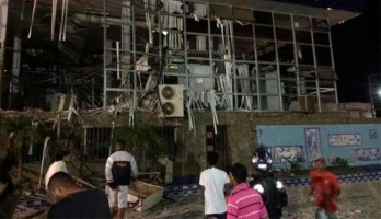 As agências ficaram destruídas com a explosão
