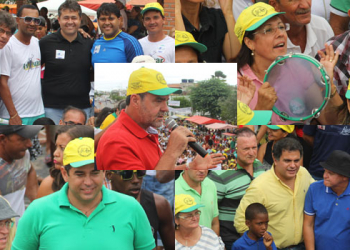 Políticos visitam Riachão do Jacuípe para acompanhar a festa do trabalhador, mas só os comunistas sobem ao trio e discursam