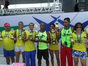 Atletas vencedores da prova