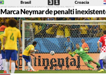 Imprensa internacional destaca pênalti polêmico em primeiro jogo da Copa do Mundo