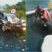 Acidente envolvendo carro de empresa de segurança e moto deixa policial militar ferido