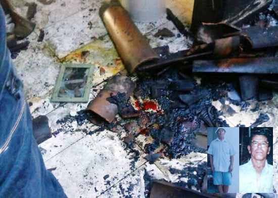 Corpo de aposentado é encontrado carbonizado dentro de casa no Centro de Cansanção