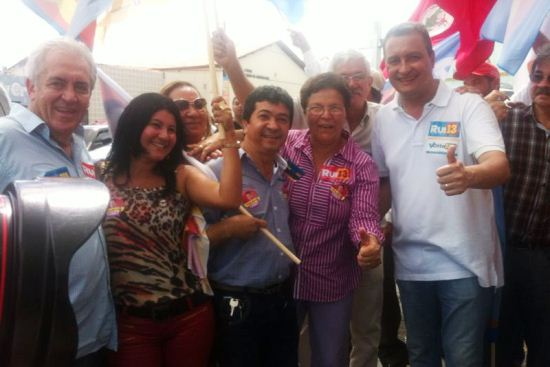 Domingo de carreata entre candidatos do PT e aliados no interior do estado