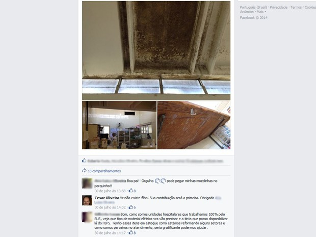 Médico faz campanha na internet para reformar enfermaria de hospital