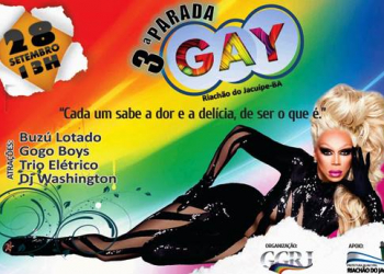 III Parada Gay de Riachão do Jacuípe acontece no próximo domingo