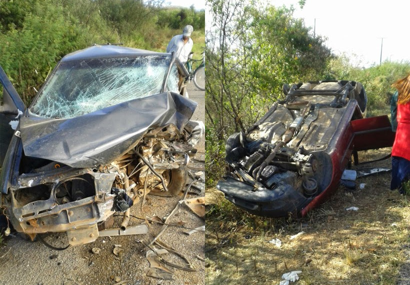 Colisão frontal entre Gol e Palio mata três e deixa três feridos na BR 407