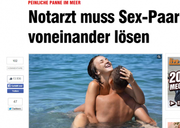 Casal italiano faz sexo no mar e fica com órgãos ‘colados’