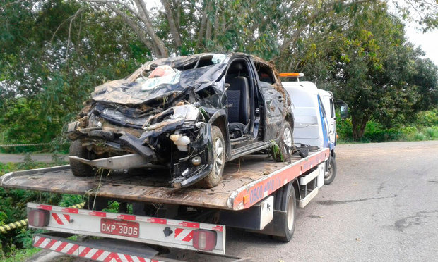 Assaltantes de banco morrem em acidente durante fuga na BR-324