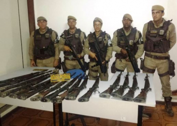 Polícia recupera os 20 fuzis roubado do TG em Serrinha