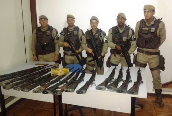Polícia recupera os 20 fuzis roubado do TG em Serrinha