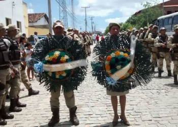 Queimadas – PM presta homenagem a soldados mortos em 1929 pelo bando de Lampião
