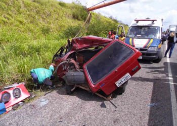 Acidente na BR-101 provoca uma morte e deixa seis feridos
