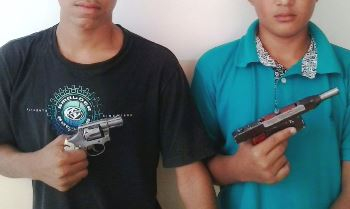 Coité – Polícia apreende adolescentes portando arma de fogo, entre eles, um suspeito de participar da morte de guarda