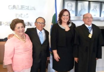 Nenenzinho ao lado da esposa Mariá, Aroldo e esposa Eliana.