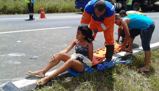 Jovem sofreu ferimentos no rosto e queixou-se de dores no tórax.