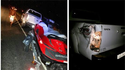 Colisão entre carro e moto na BA 131, deixa uma pessoa ferida na pista e provoca mais três acidentes