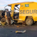 Quadrilha explode carro forte na BR 407 entre Jaguarari e Juazeiro