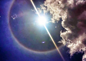 População de Mairi e região presencia halo (fenômeno óptico) no sol