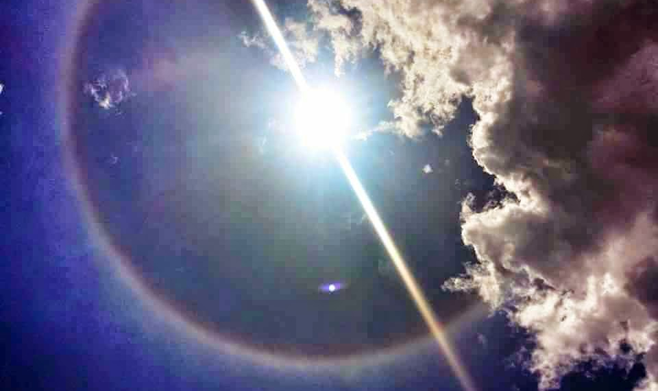 População de Mairi e região presencia halo (fenômeno óptico) no sol
