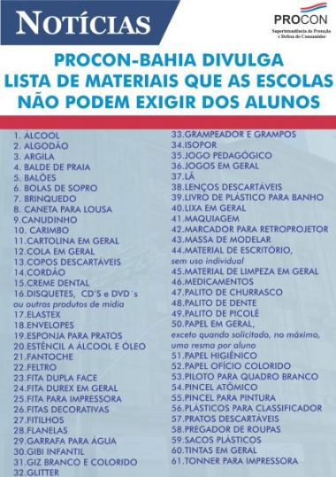 Escolas só podem exigir compra de material individual, informa o Procon
