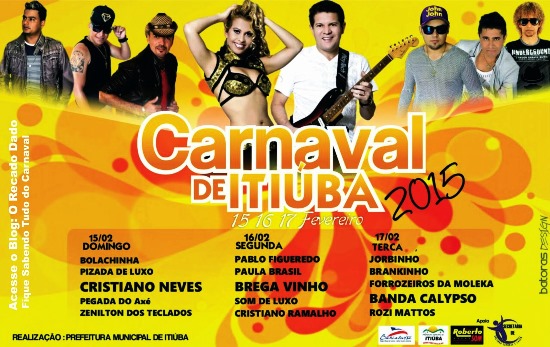 Confira a Programação no cartaz.