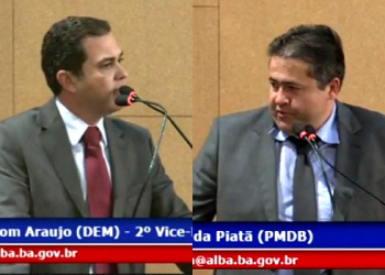 Deputados Tom Araújo e Alex da Piatã  têm o primeiro embate na Assembleia Legislativa (Veja o vídeo)