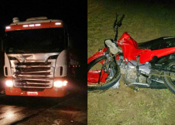 Motociclista morre em colisão com carreta na BR 116 trecho de Serrinha