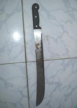 Acusado de matar esposa a golpes de facão é apresentado a Delegacia