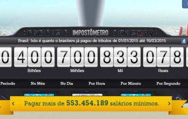 Brasileiros já pagaram mais de R$ 400 bilhões em impostos em 2015
