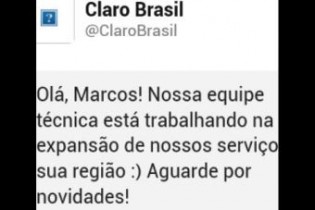 Mensagem da Claro a Marcos.