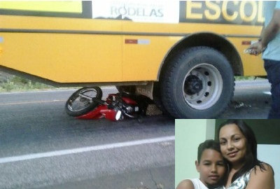 Esposa e filho de vereador de Rodelas-BA morrem em colisão de moto com ônibus escolar